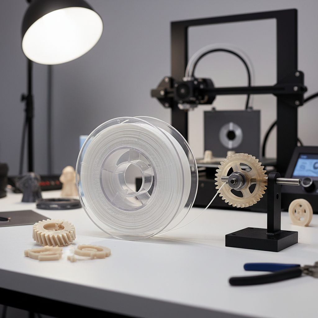 PETG Premium filament - Comparison side-by-side of two mechanical gears, one broken (PLA) and one slightly flexed under stress (PETG)